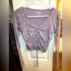 Hollister cropped long sleeve top